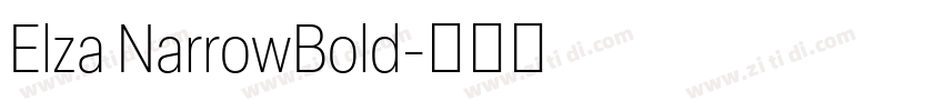 Elza NarrowBold字体转换